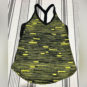 lululemon athletica Black and Yellow Striped Tank Top